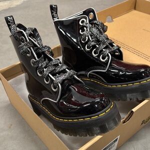 Dr. Martens Black Patent Leather Boots